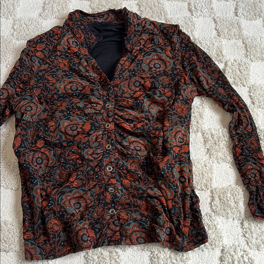 Floral Button-Up Women's Top